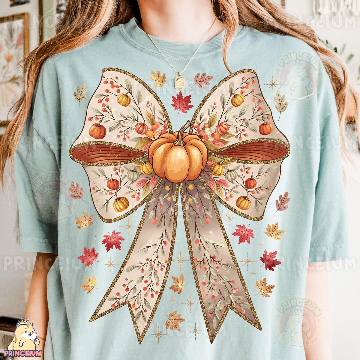 Fall Pumpkin Coquette Bow