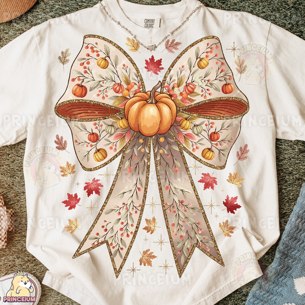 Fall Pumpkin Coquette Bow