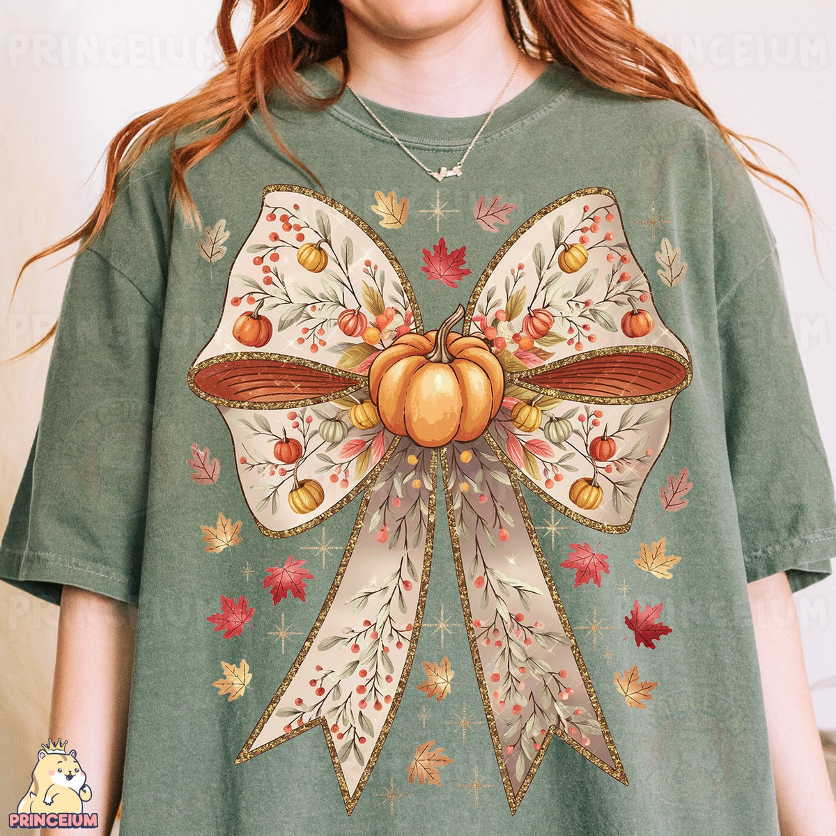 Fall Pumpkin Coquette Bow