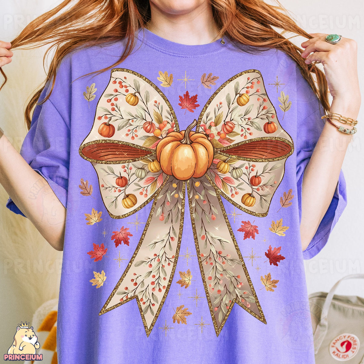 Fall Pumpkin Coquette Bow