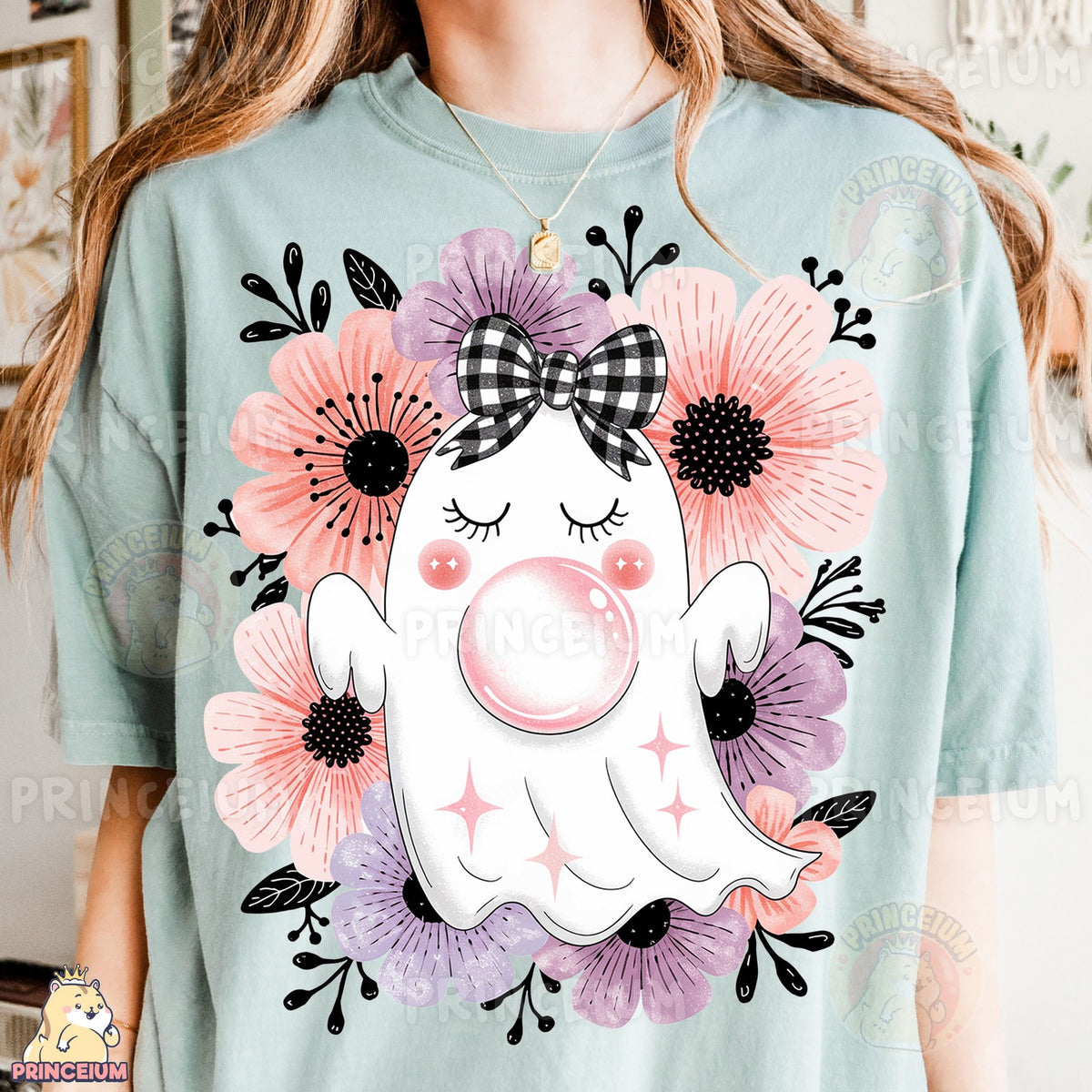 Floral Bubblegum Ghost