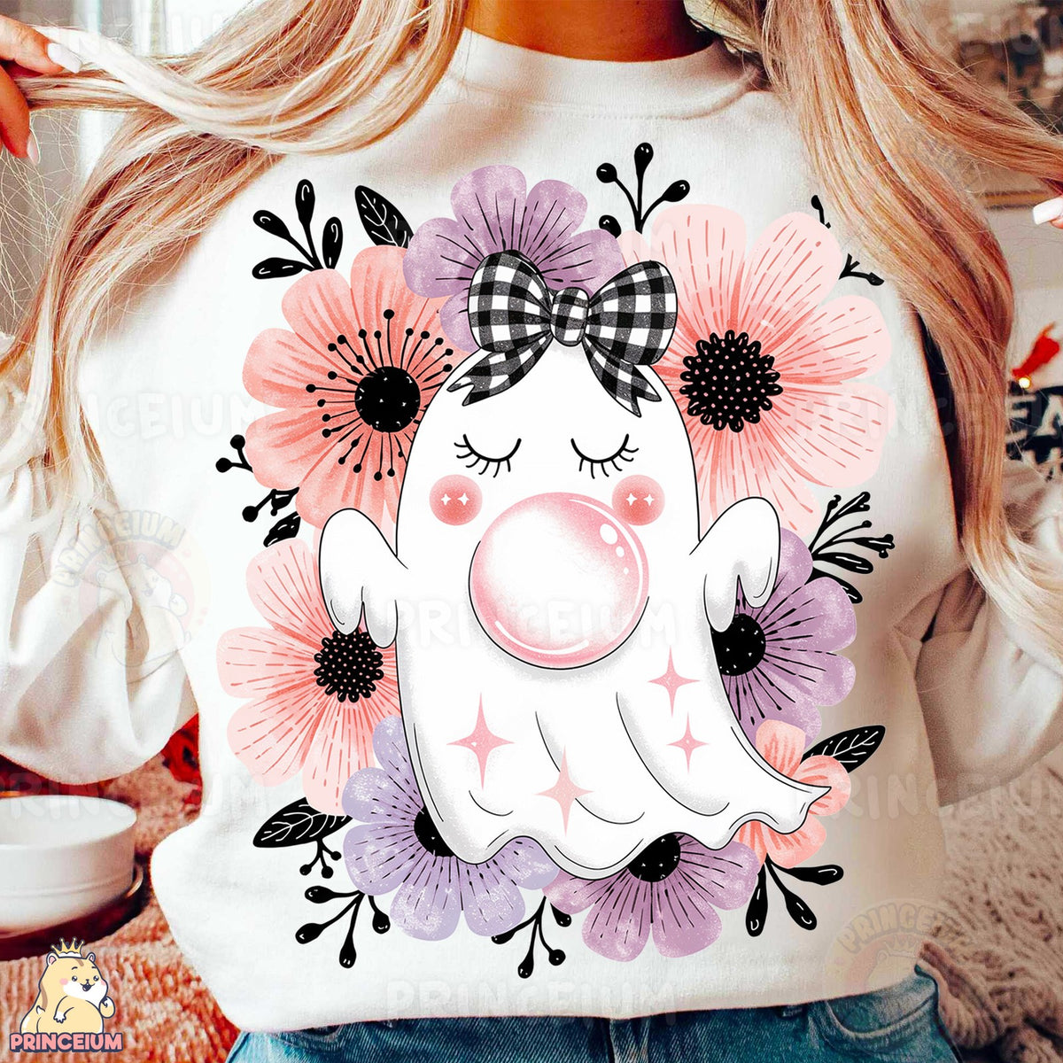 Floral Bubblegum Ghost
