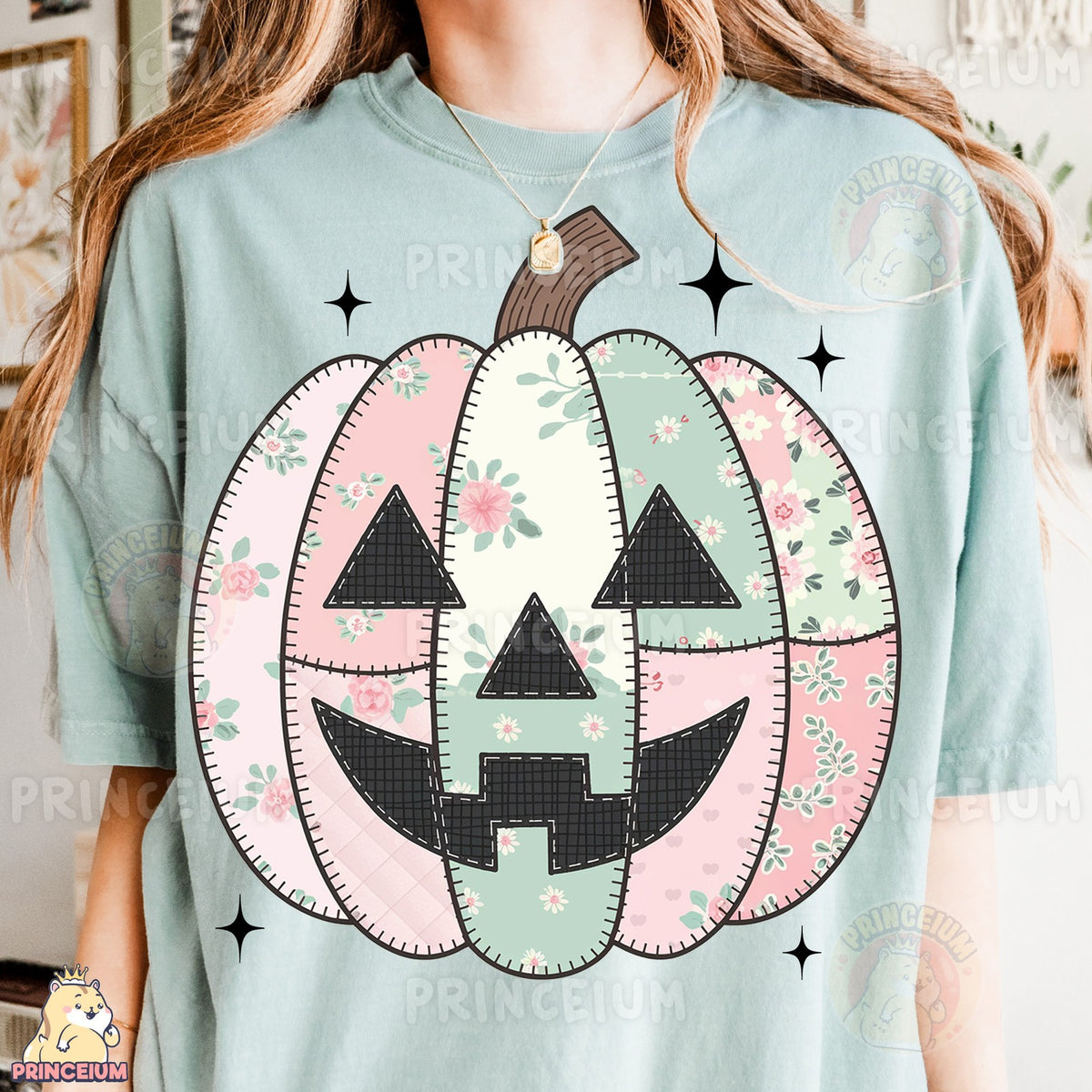 Floral Patchwork Pumpkin