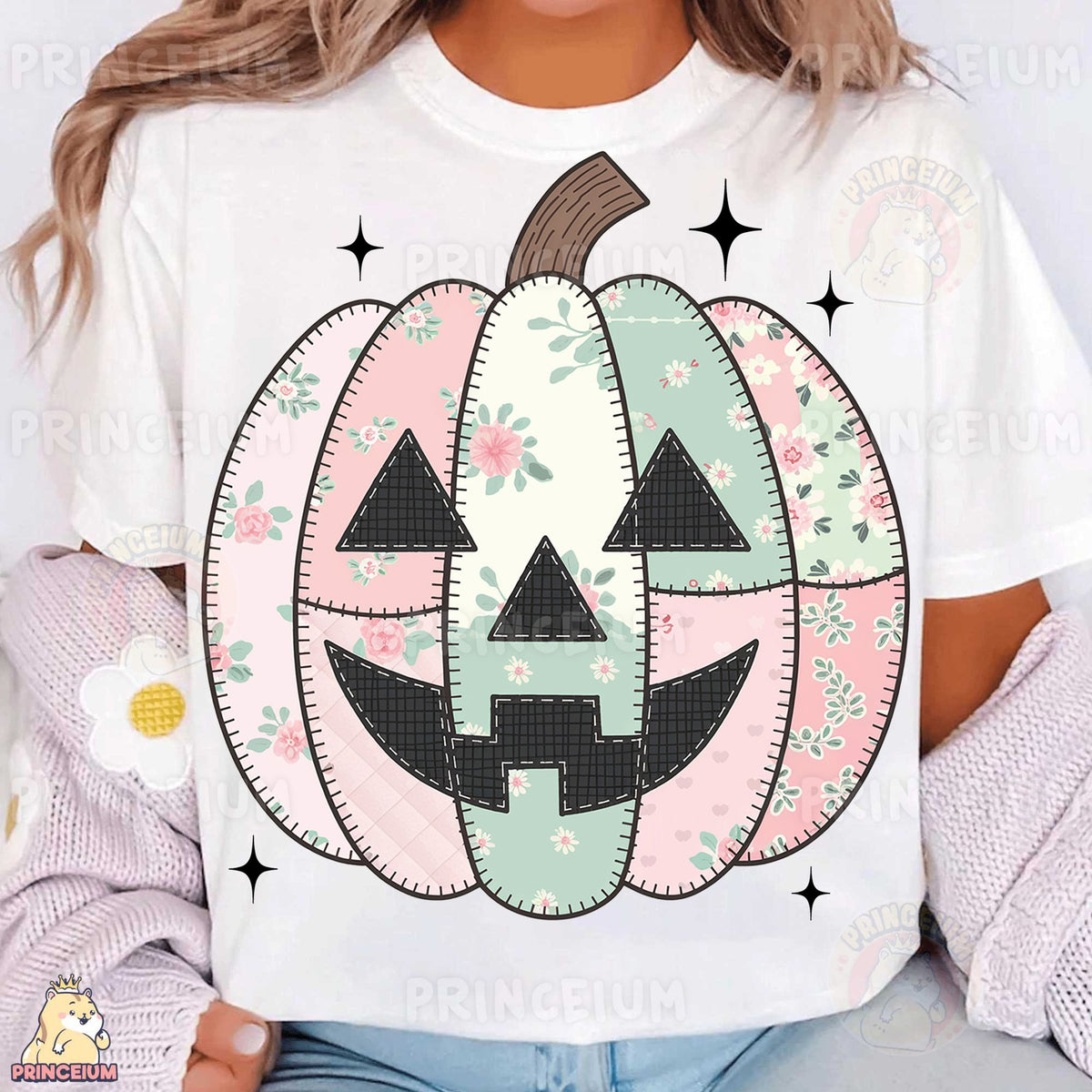 Floral Patchwork Pumpkin