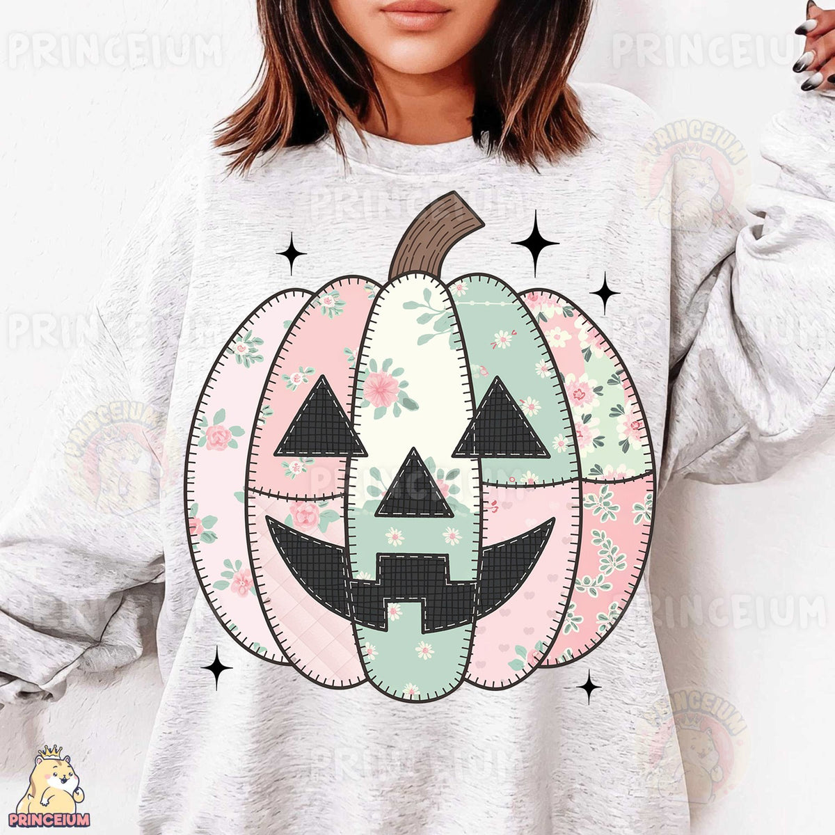Floral Patchwork Pumpkin