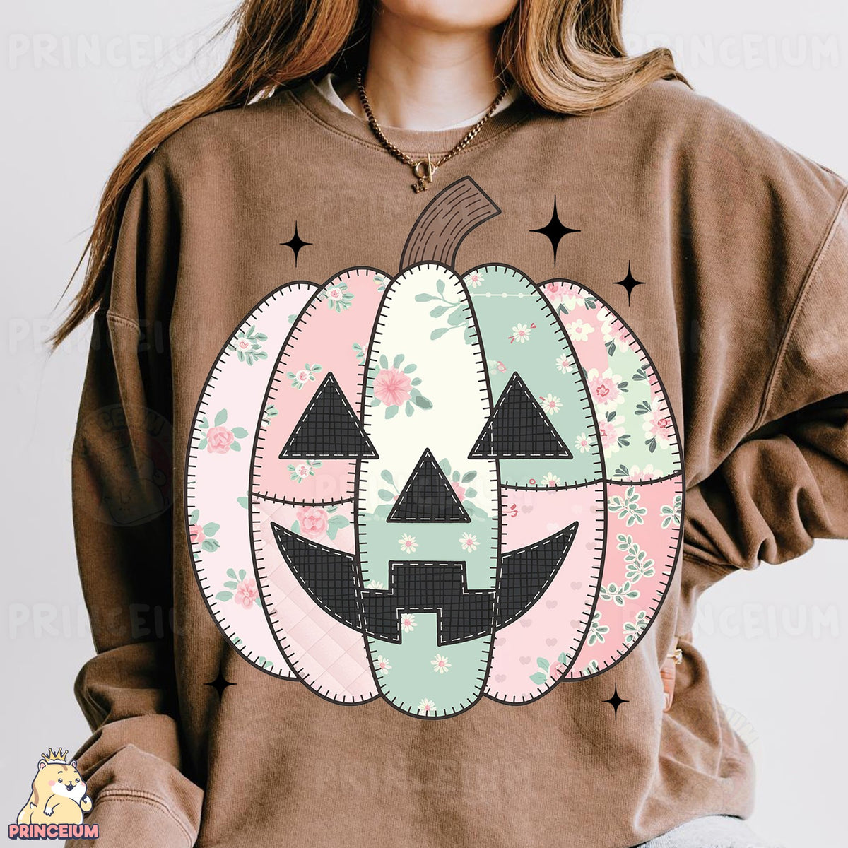 Floral Patchwork Pumpkin
