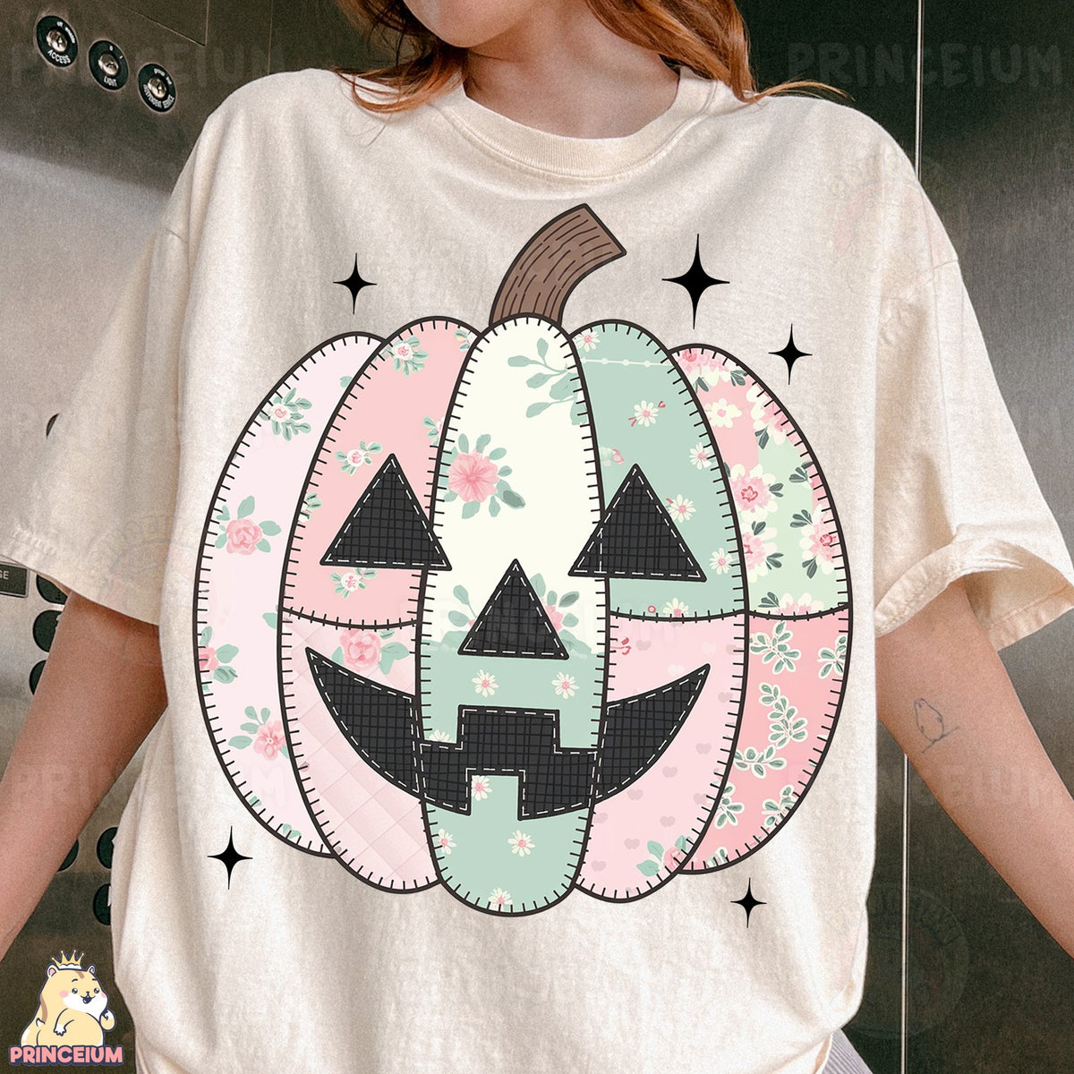Floral Patchwork Pumpkin