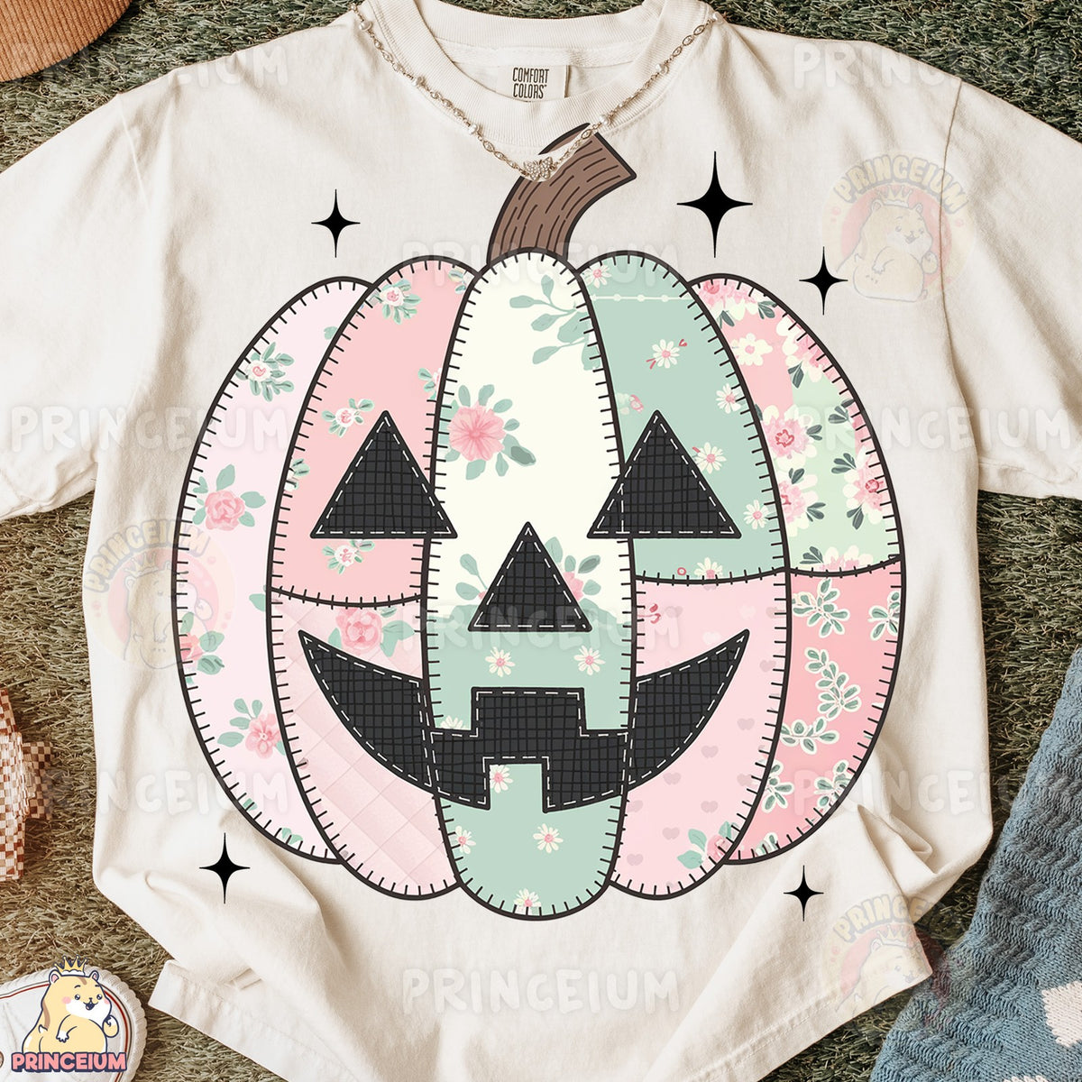 Floral Patchwork Pumpkin