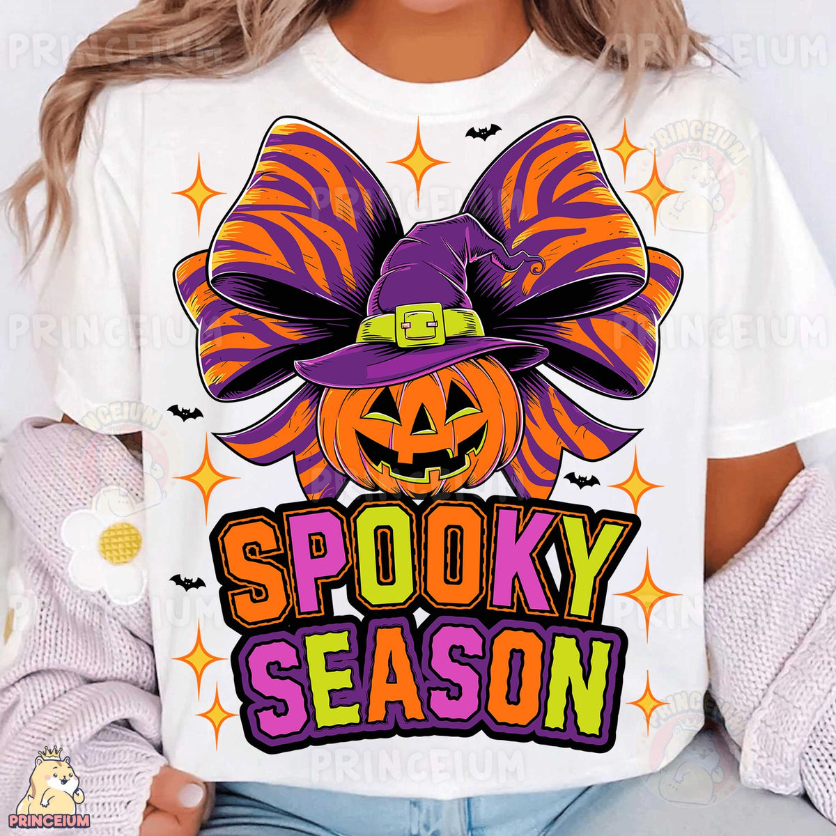 Spooky Season Witch Pumpkin Bow