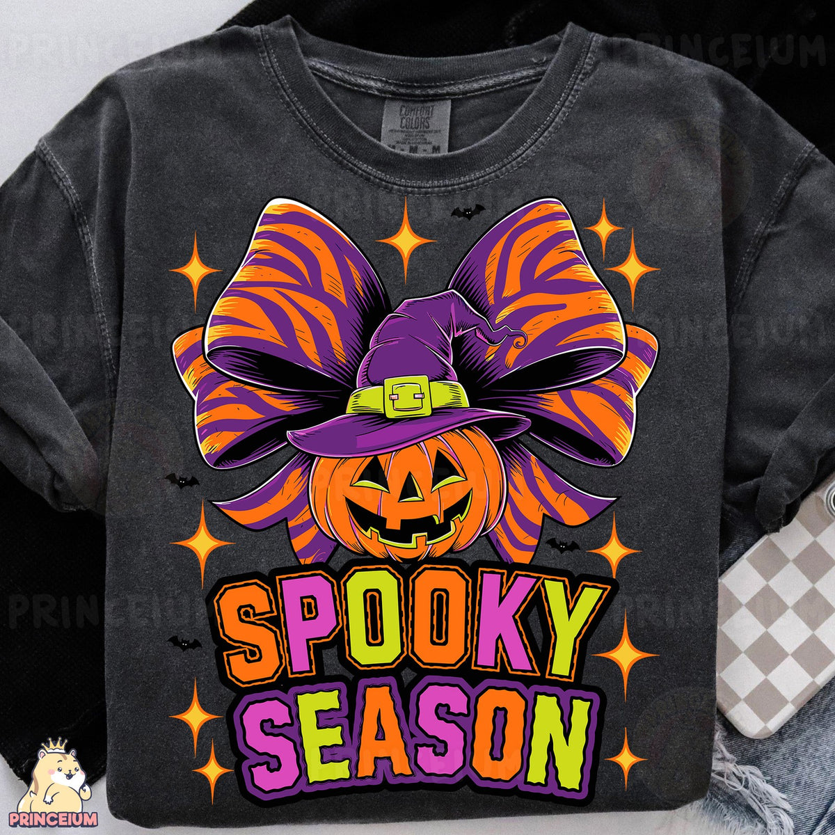 Spooky Season Witch Pumpkin Bow
