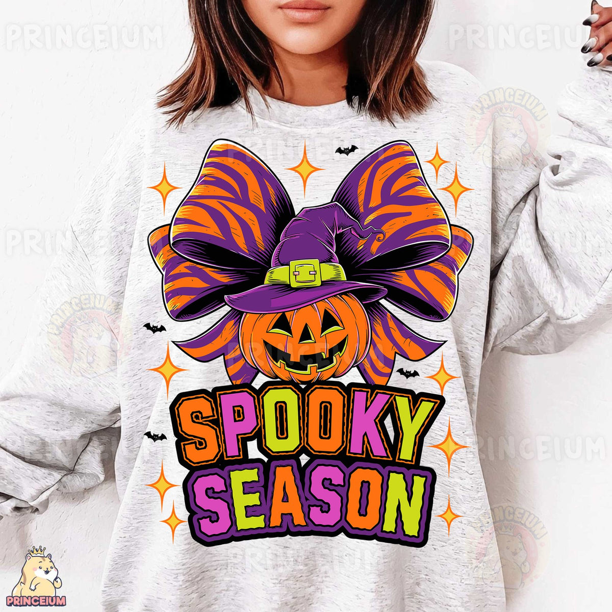 Spooky Season Witch Pumpkin Bow