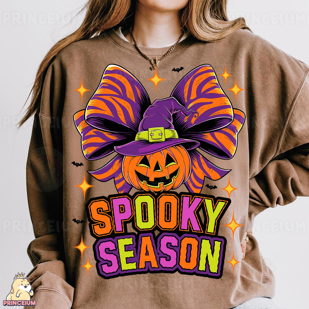 Spooky Season Witch Pumpkin Bow