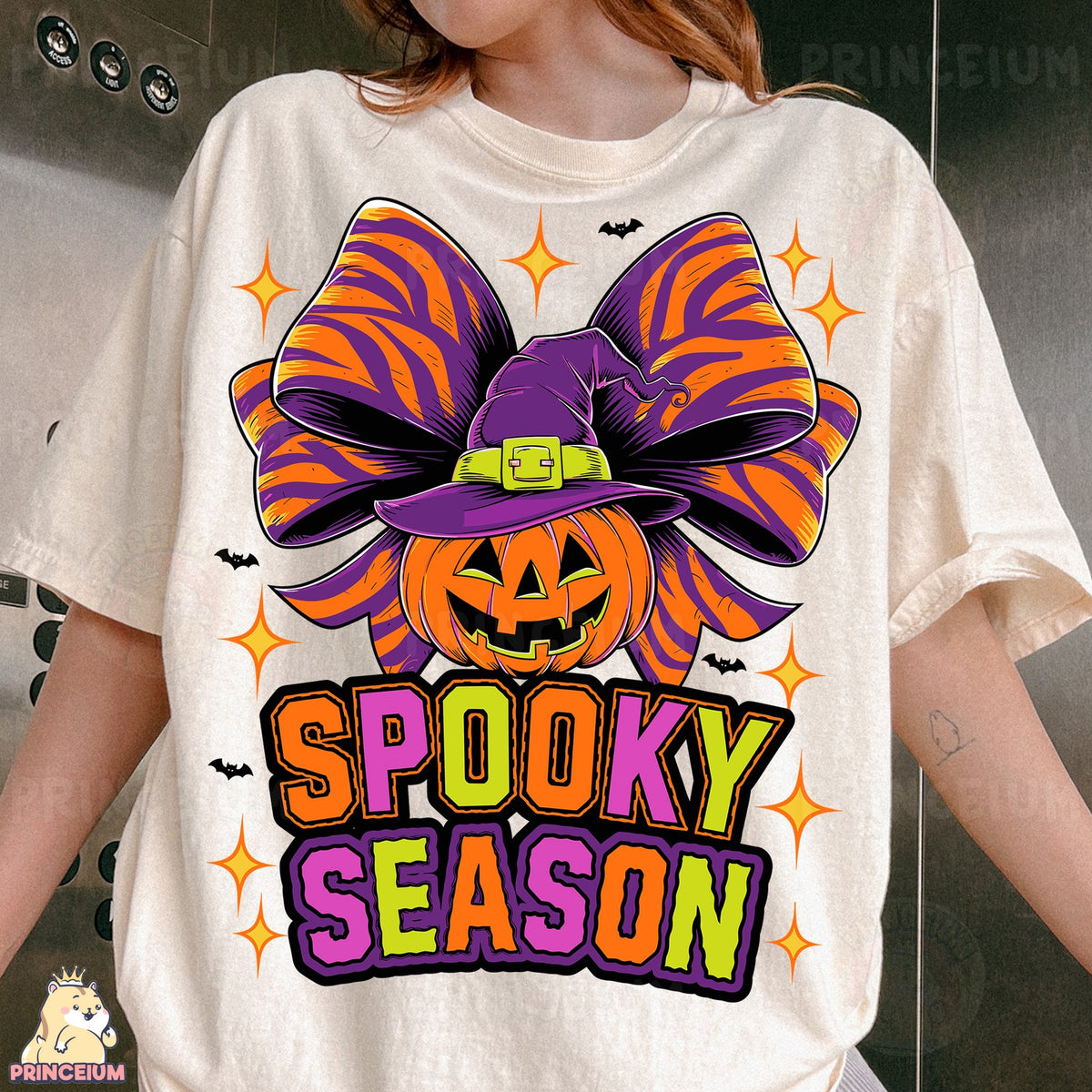 Spooky Season Witch Pumpkin Bow