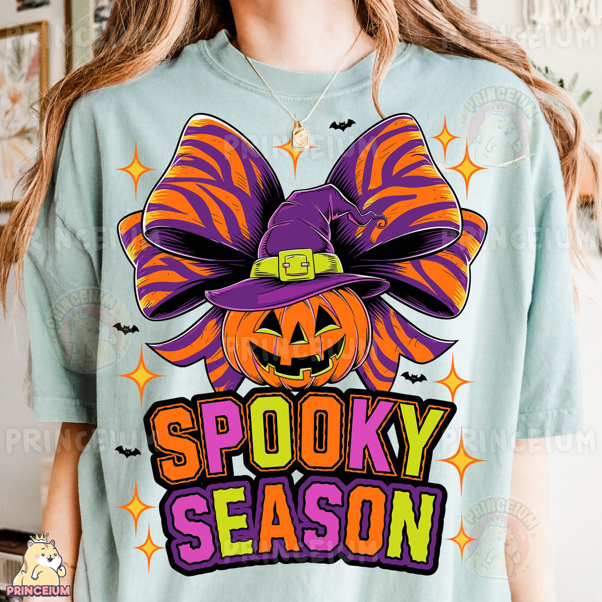 Spooky Season Witch Pumpkin Bow