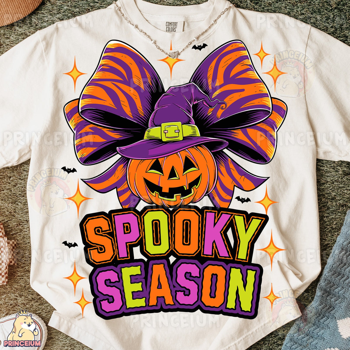 Spooky Season Witch Pumpkin Bow