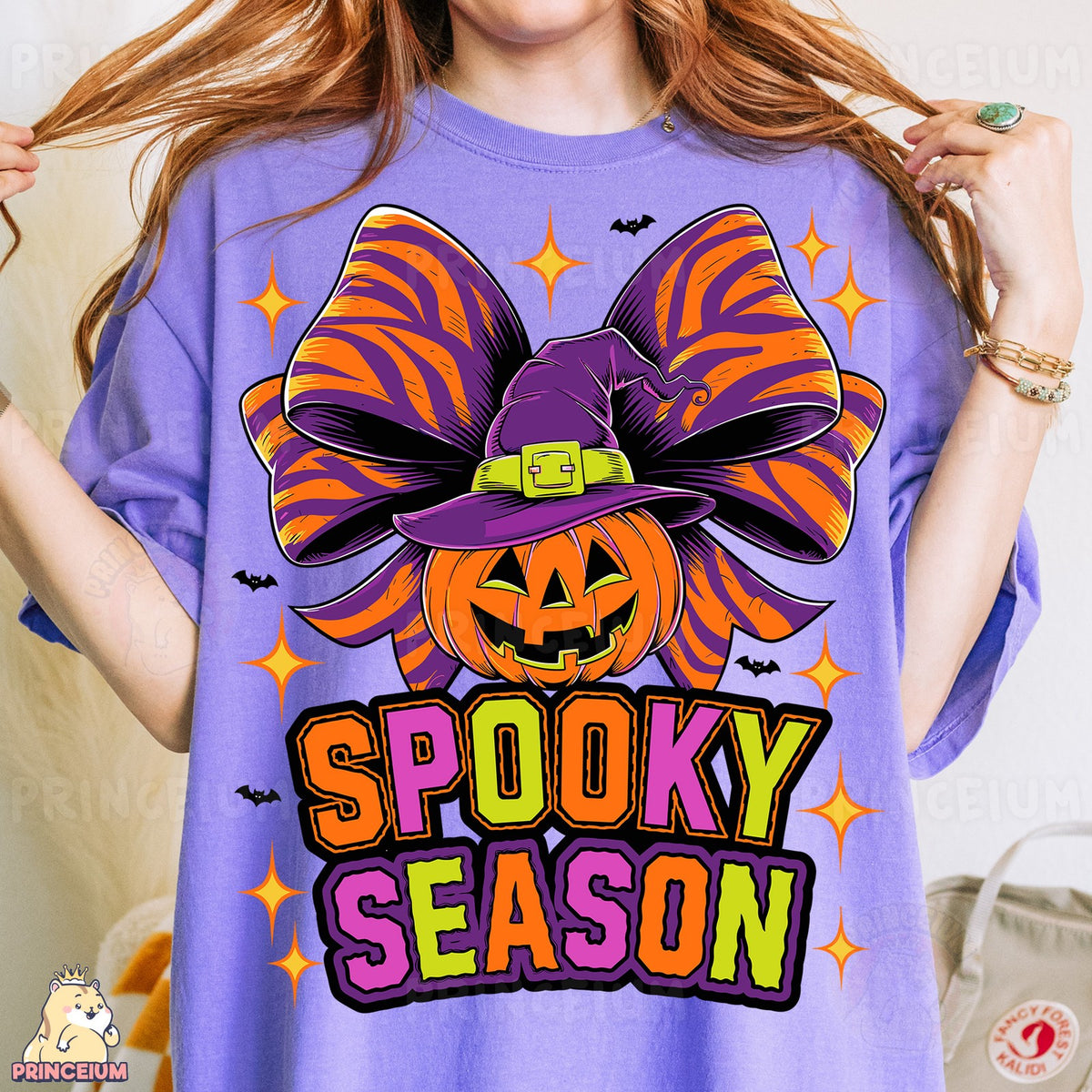 Spooky Season Witch Pumpkin Bow