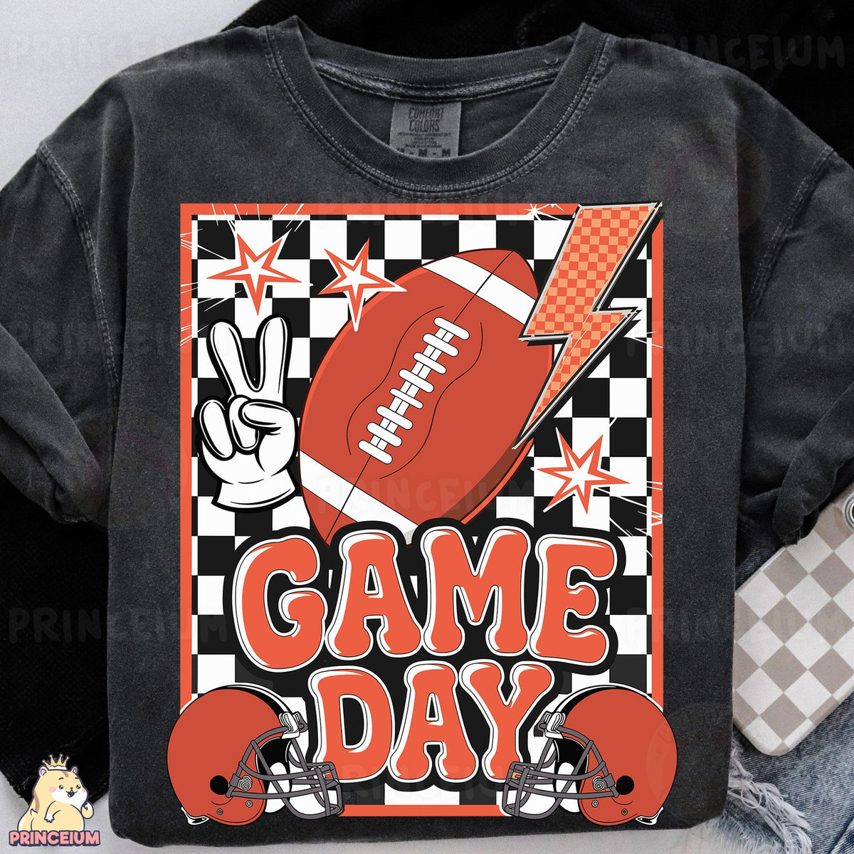 Checkered Game Day Football