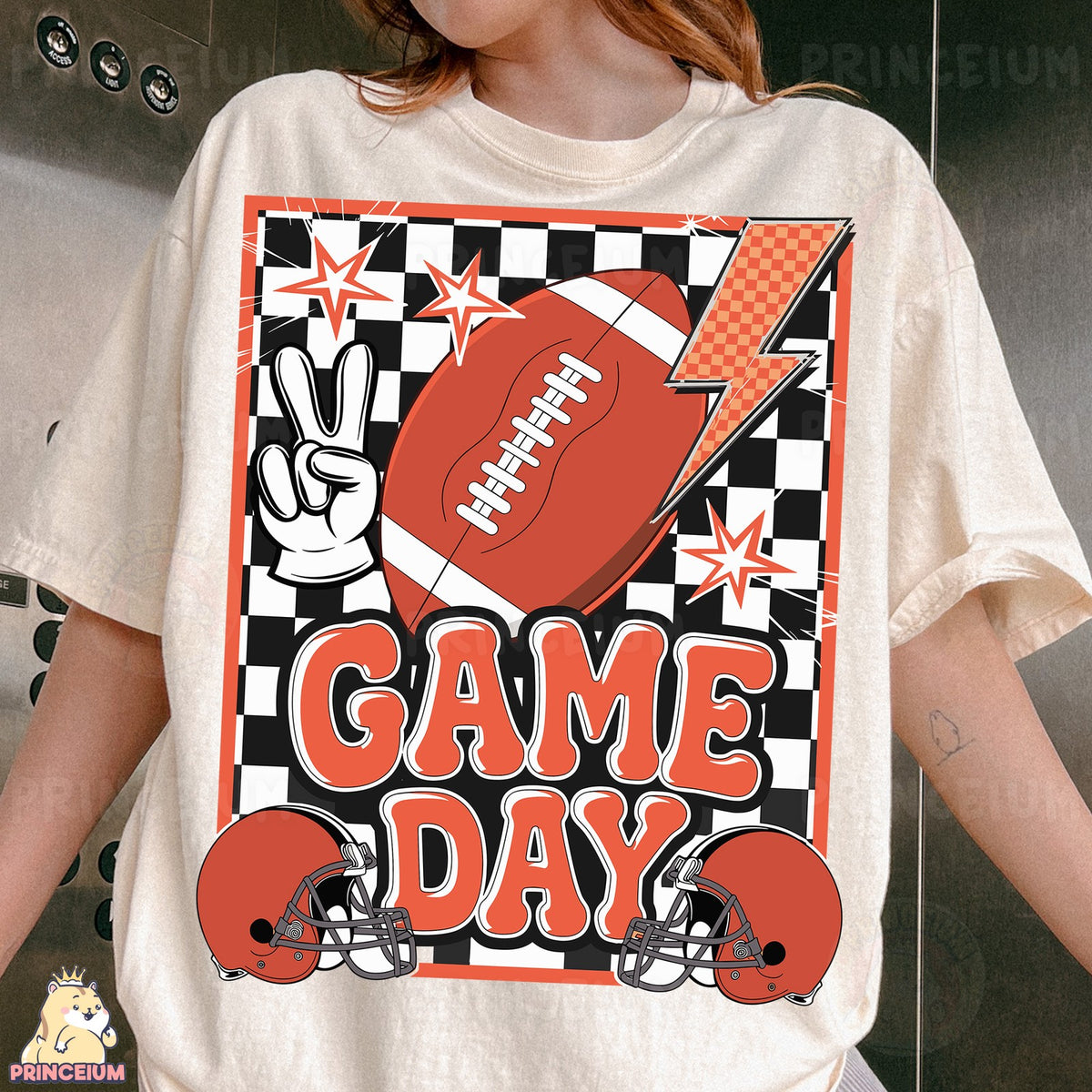 Checkered Game Day Football