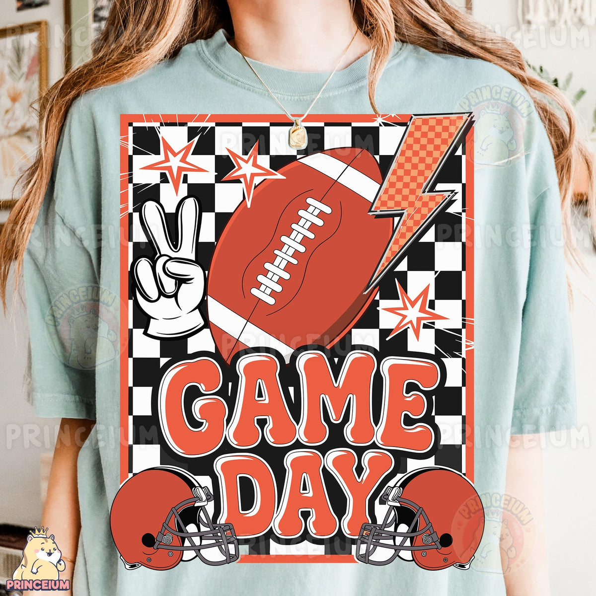 Checkered Game Day Football