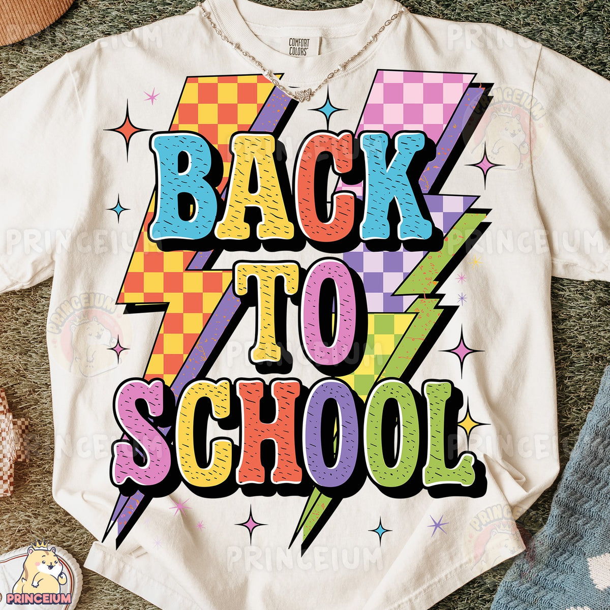 Retro Back to School Lightning Bolts