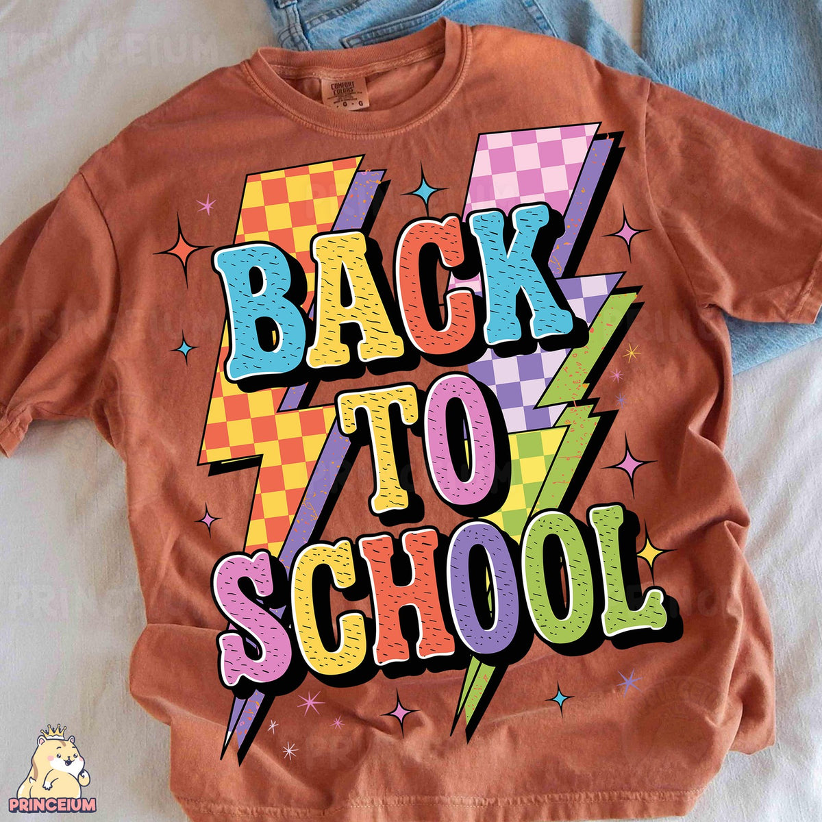 Retro Back to School Lightning Bolts