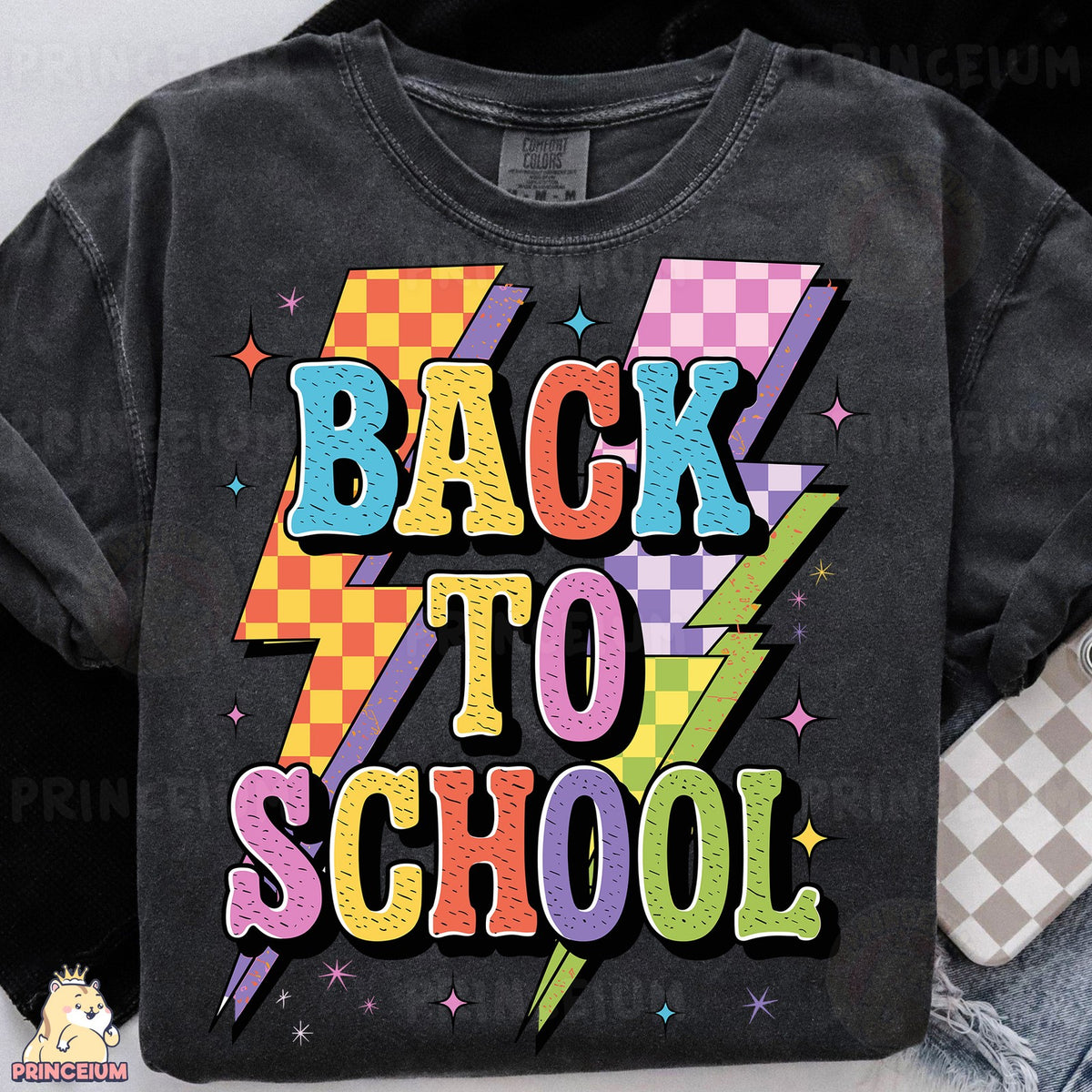 Retro Back to School Lightning Bolts