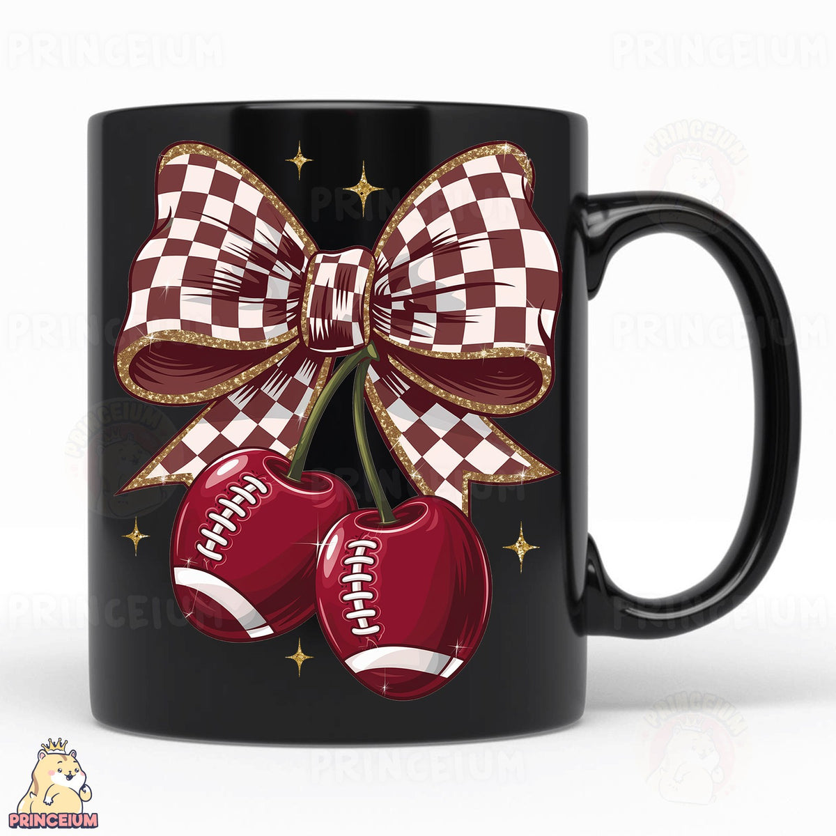 Coquette Football Cherry Bow