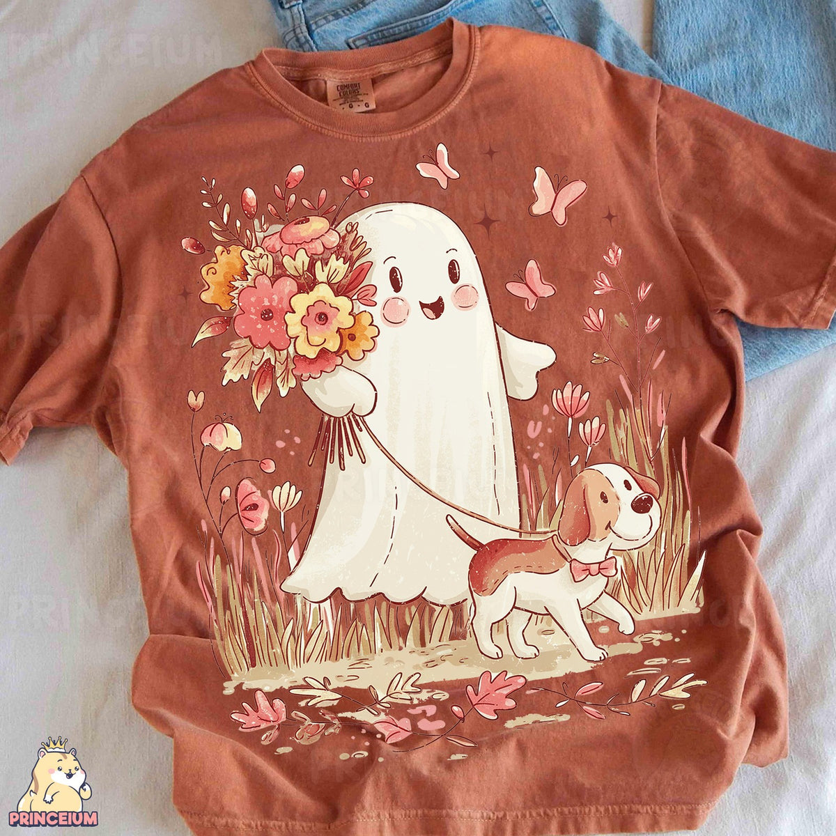Autumn Ghost Stroll with Beagle