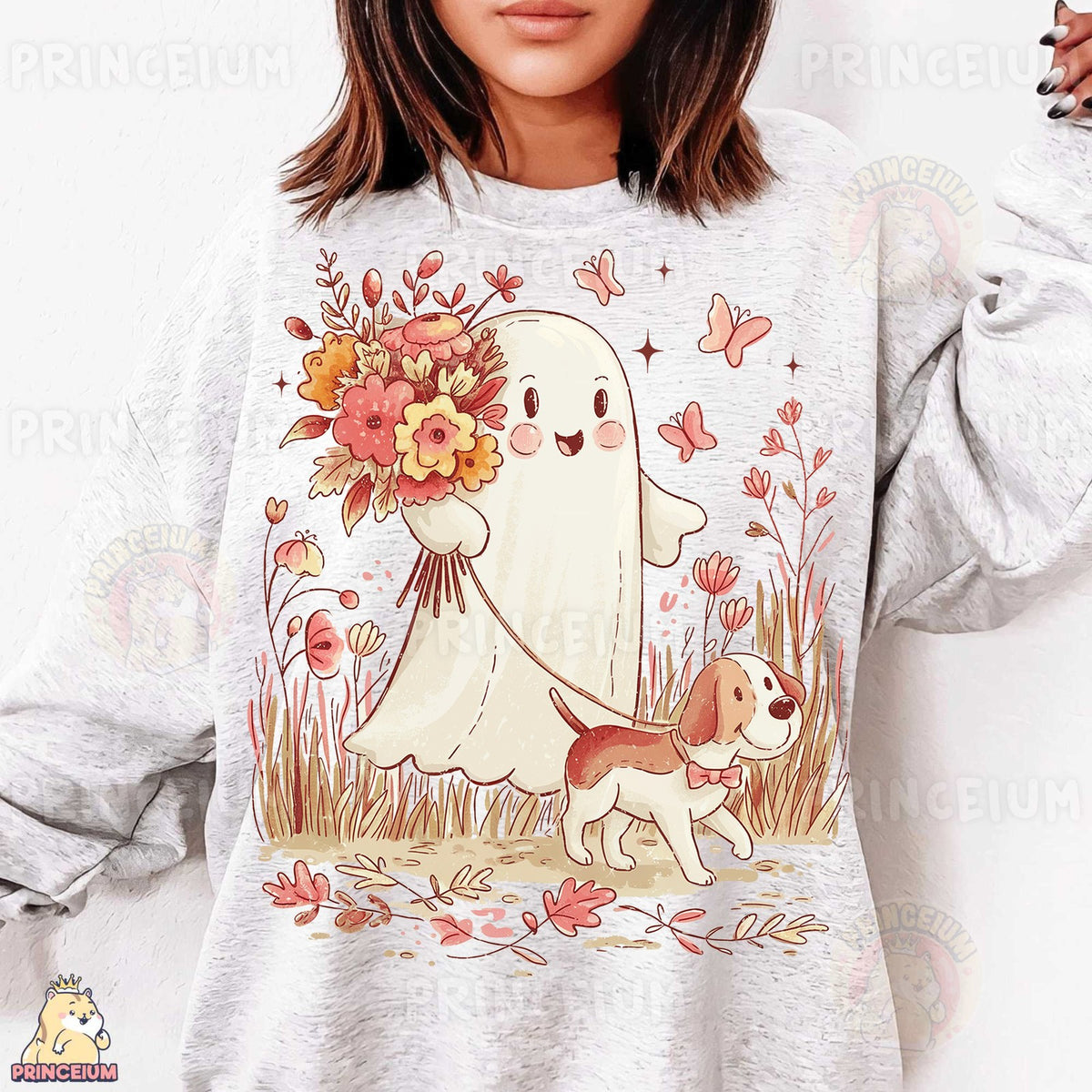 Autumn Ghost Stroll with Beagle