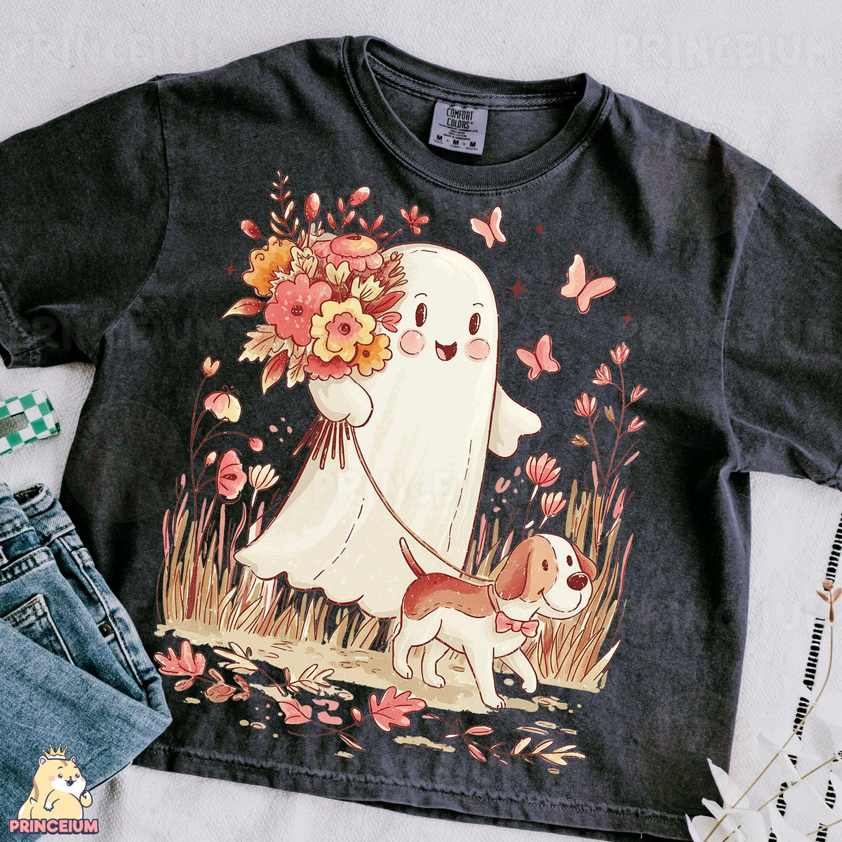 Autumn Ghost Stroll with Beagle