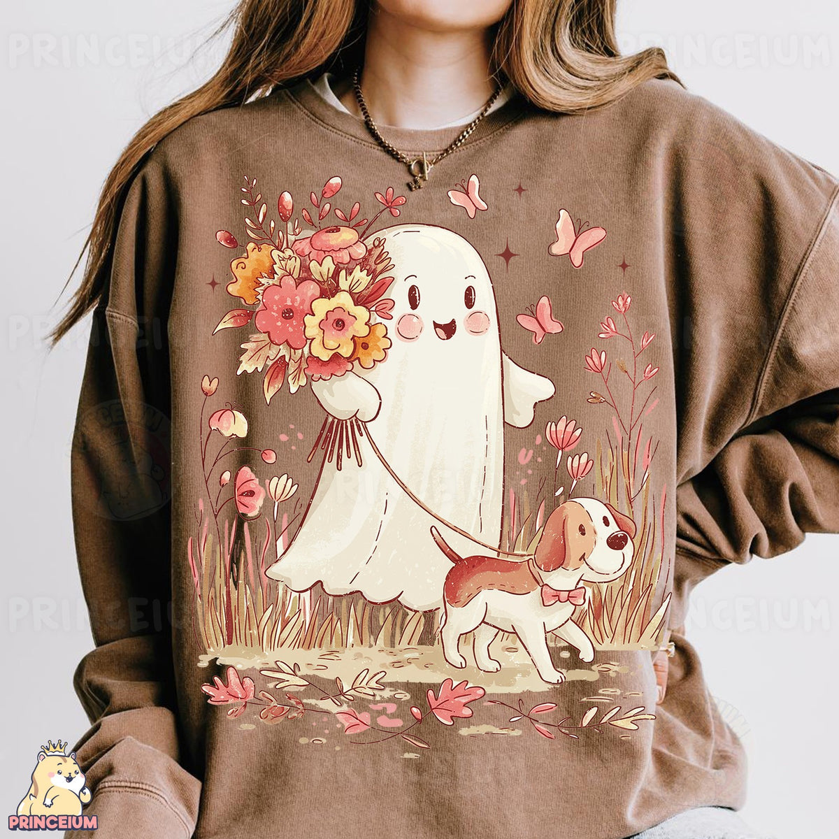 Autumn Ghost Stroll with Beagle