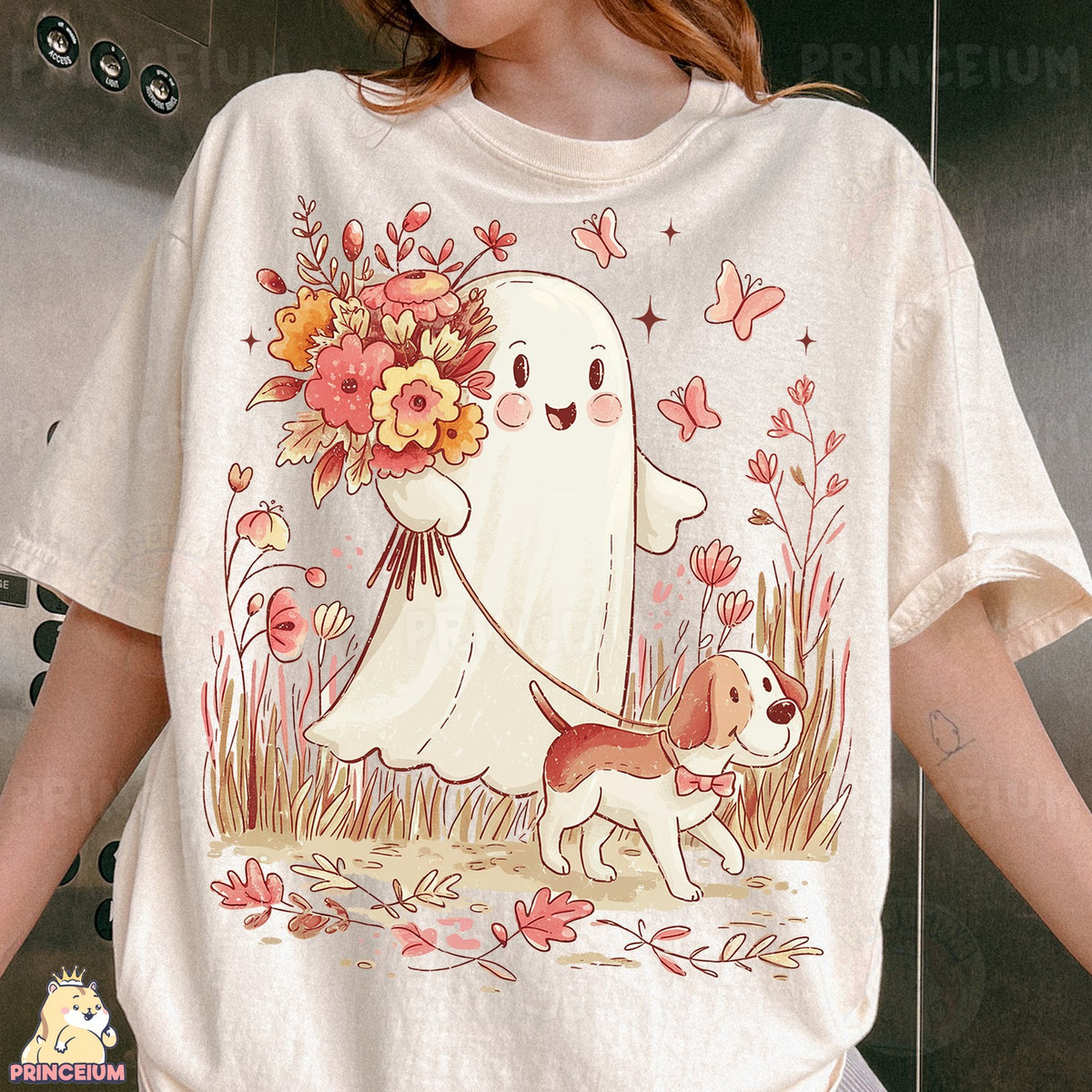 Autumn Ghost Stroll with Beagle