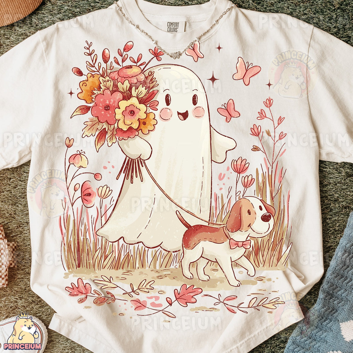 Autumn Ghost Stroll with Beagle