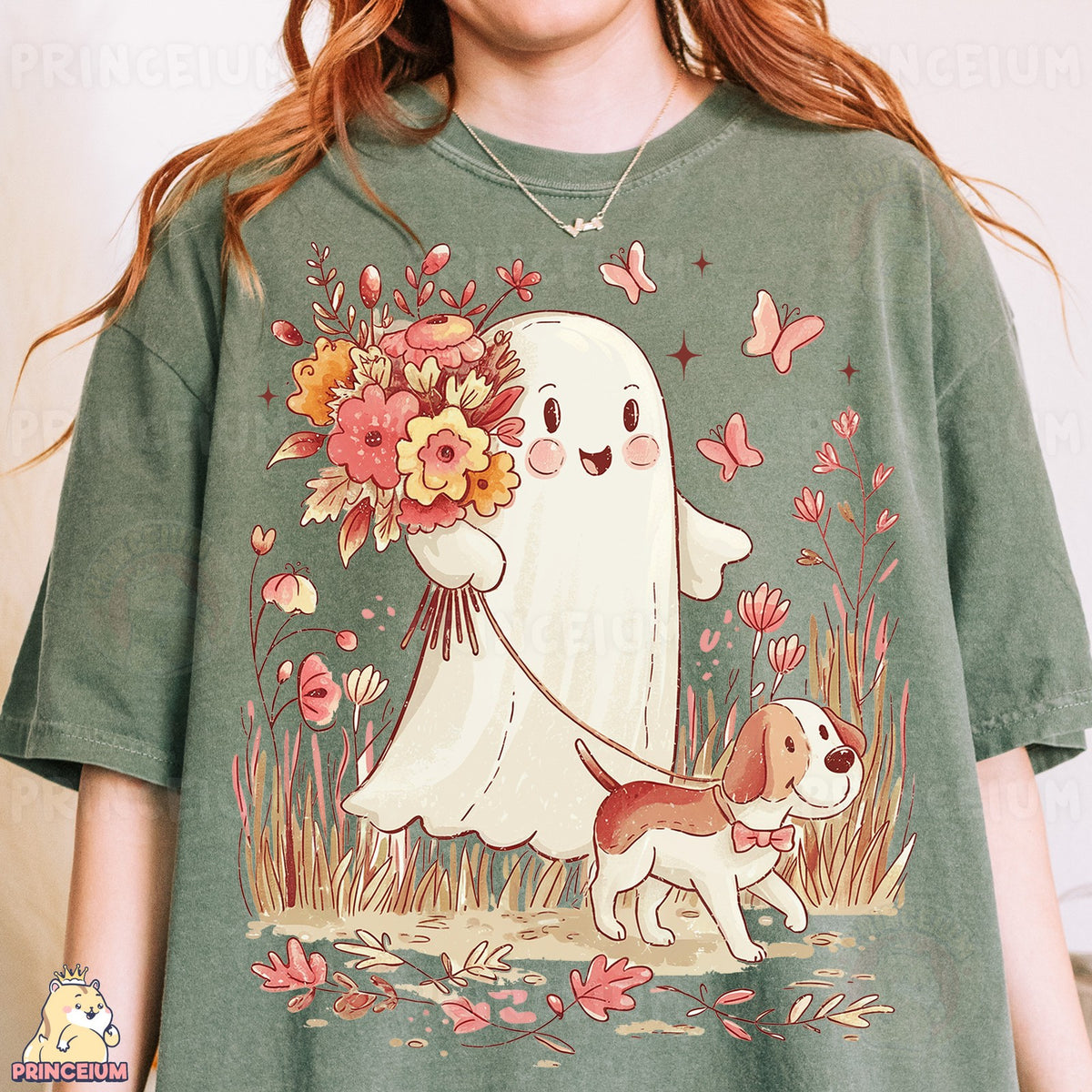 Autumn Ghost Stroll with Beagle