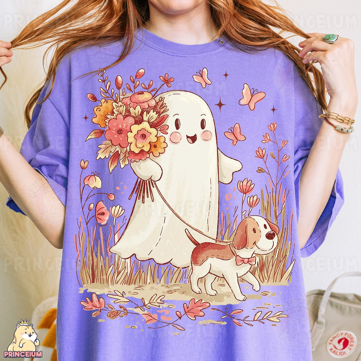 Autumn Ghost Stroll with Beagle