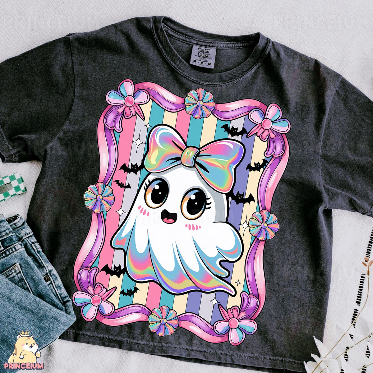Cute Pastel Ghost with Bow