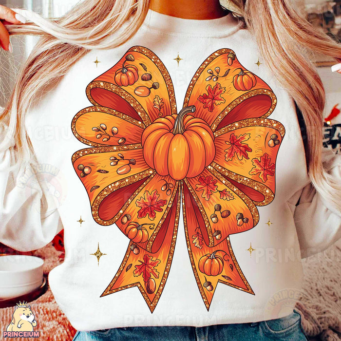 Fall Coquette Pumpkin Bow