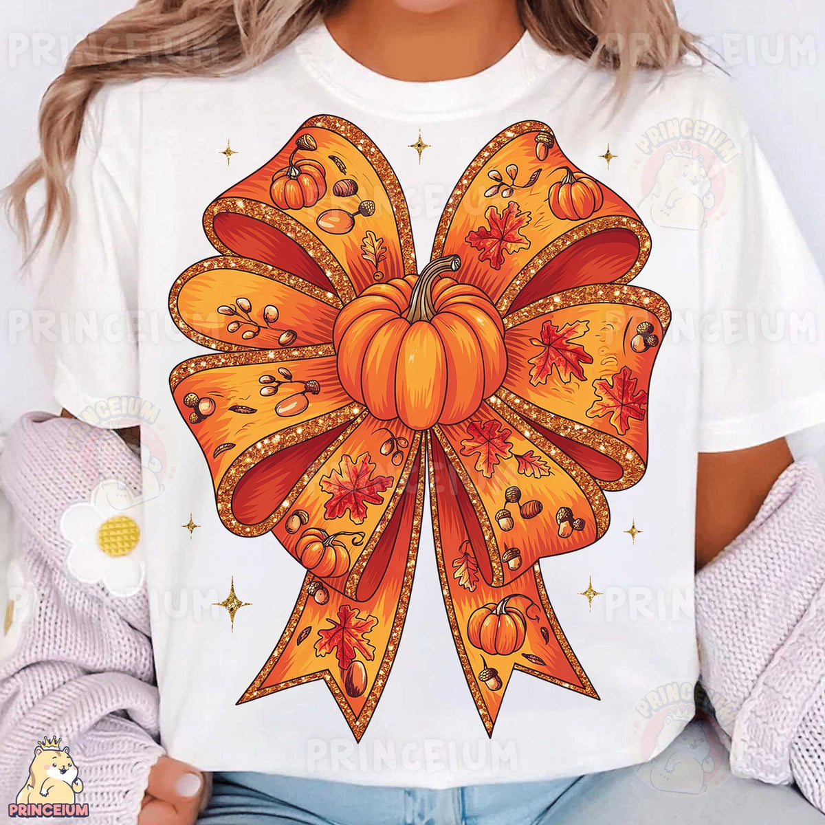 Fall Coquette Pumpkin Bow
