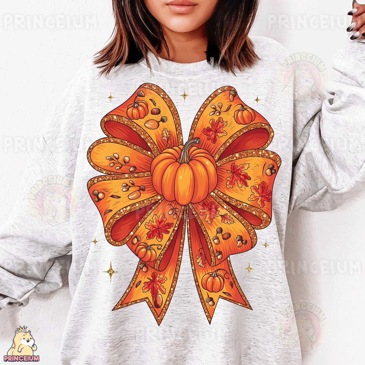 Fall Coquette Pumpkin Bow