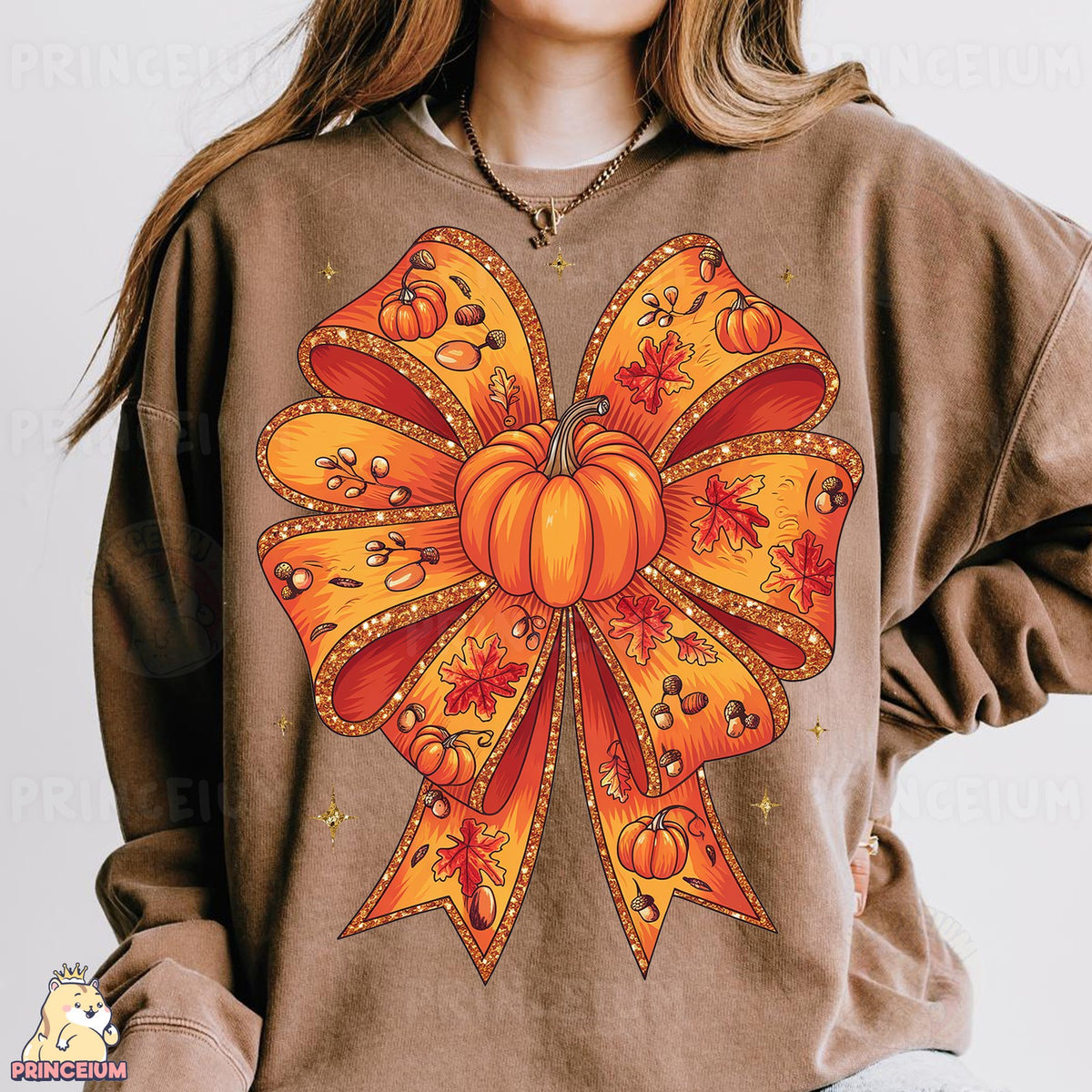 Fall Coquette Pumpkin Bow