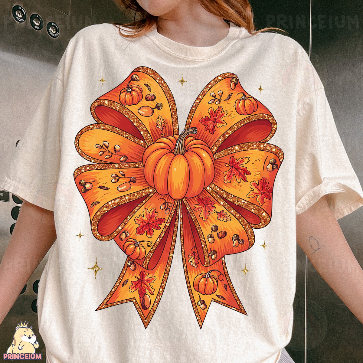 Fall Coquette Pumpkin Bow
