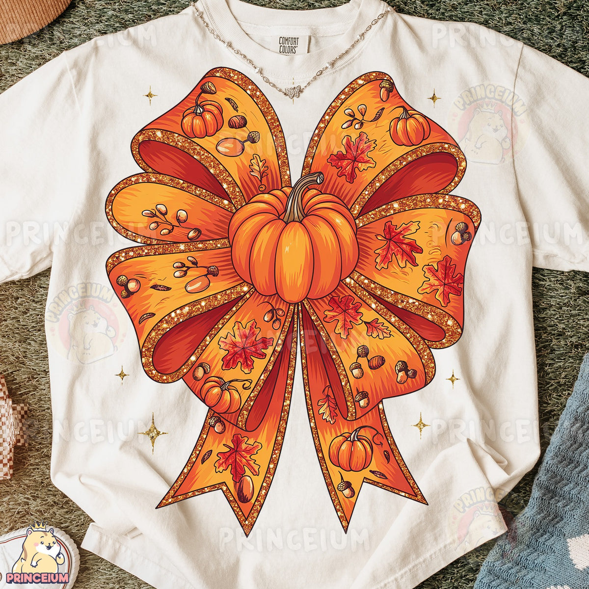 Fall Coquette Pumpkin Bow
