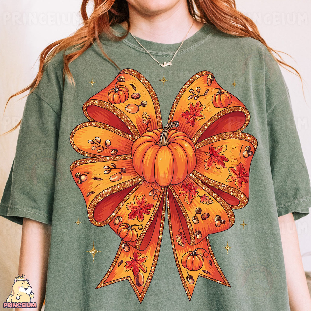 Fall Coquette Pumpkin Bow