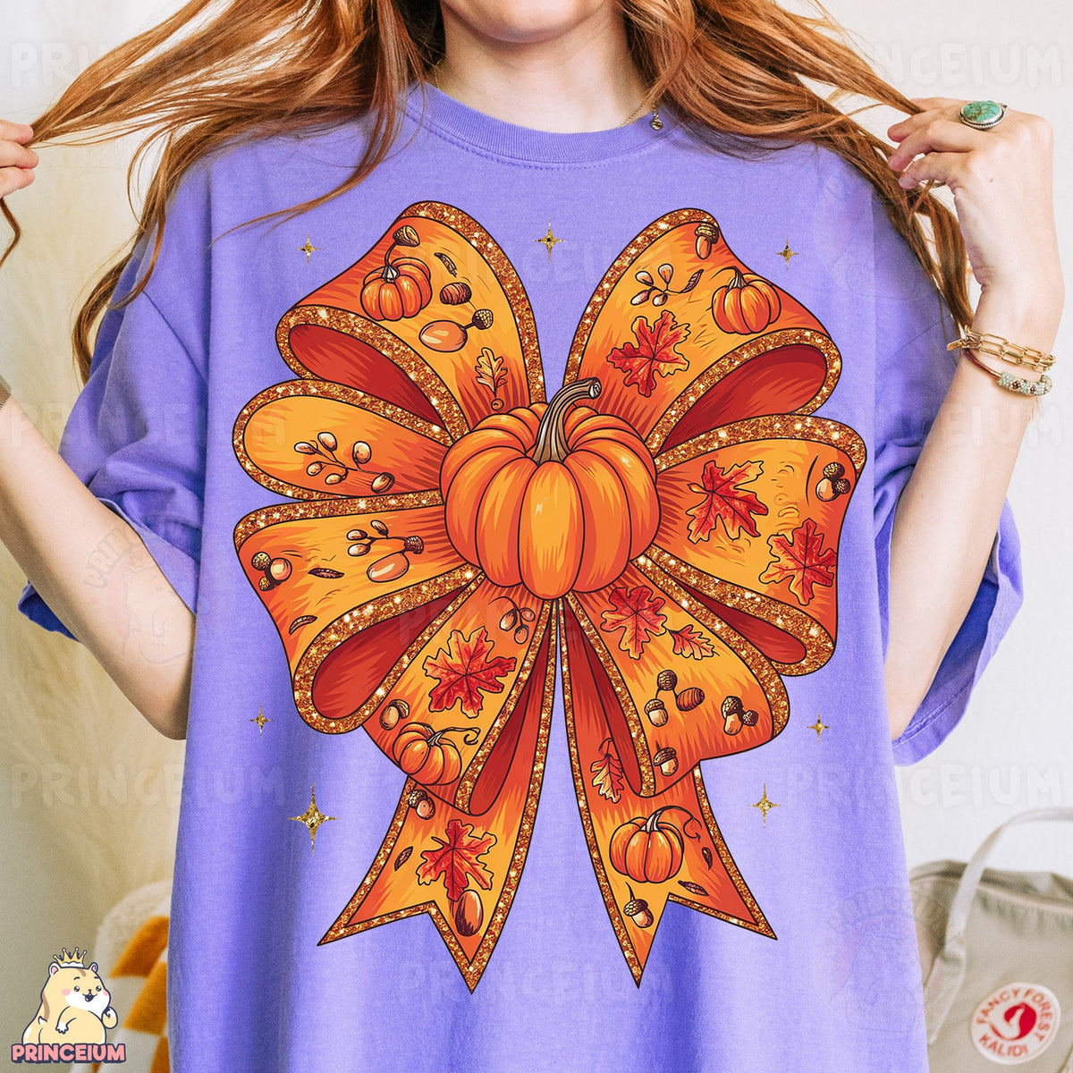 Fall Coquette Pumpkin Bow