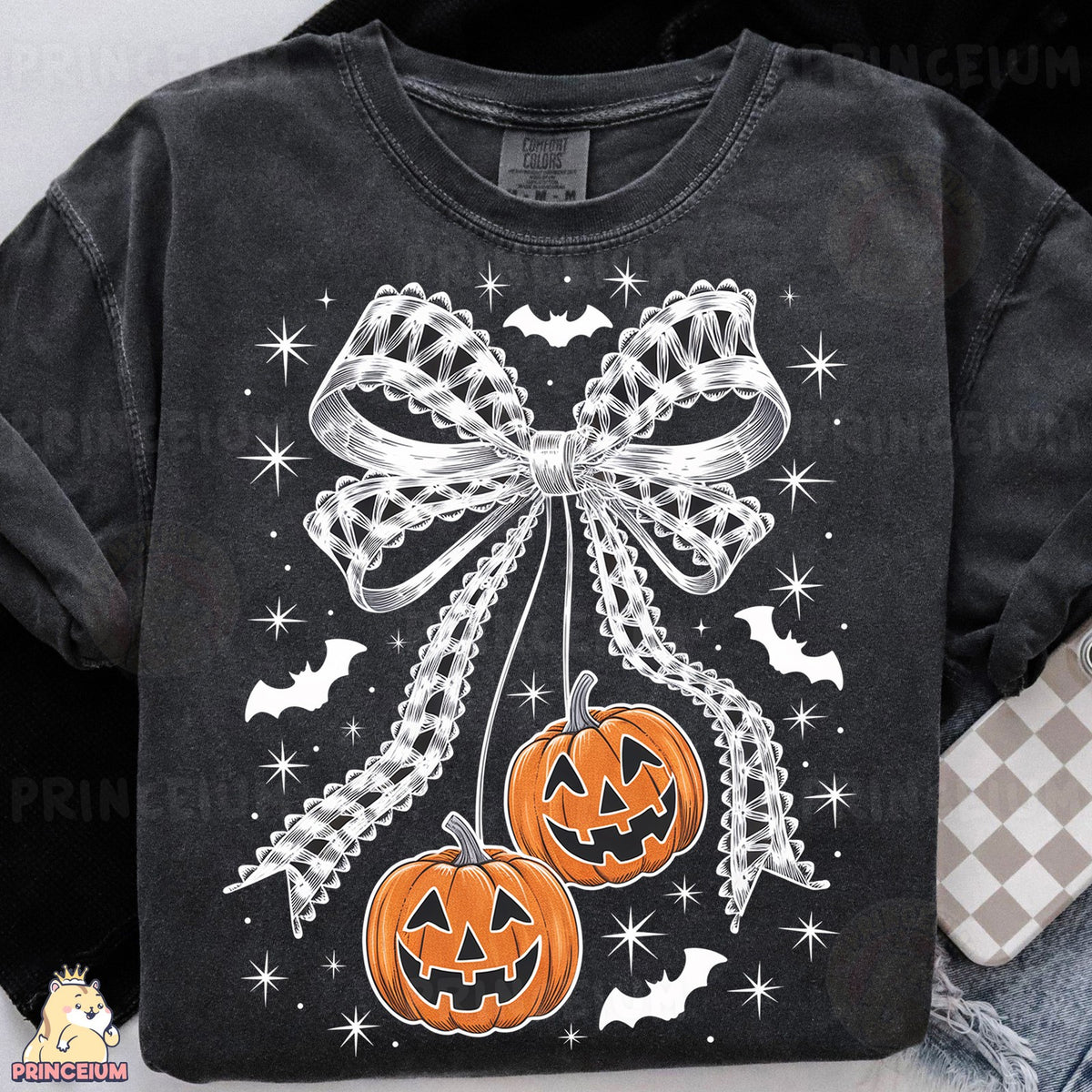 Coquette Halloween Pumpkin Bow