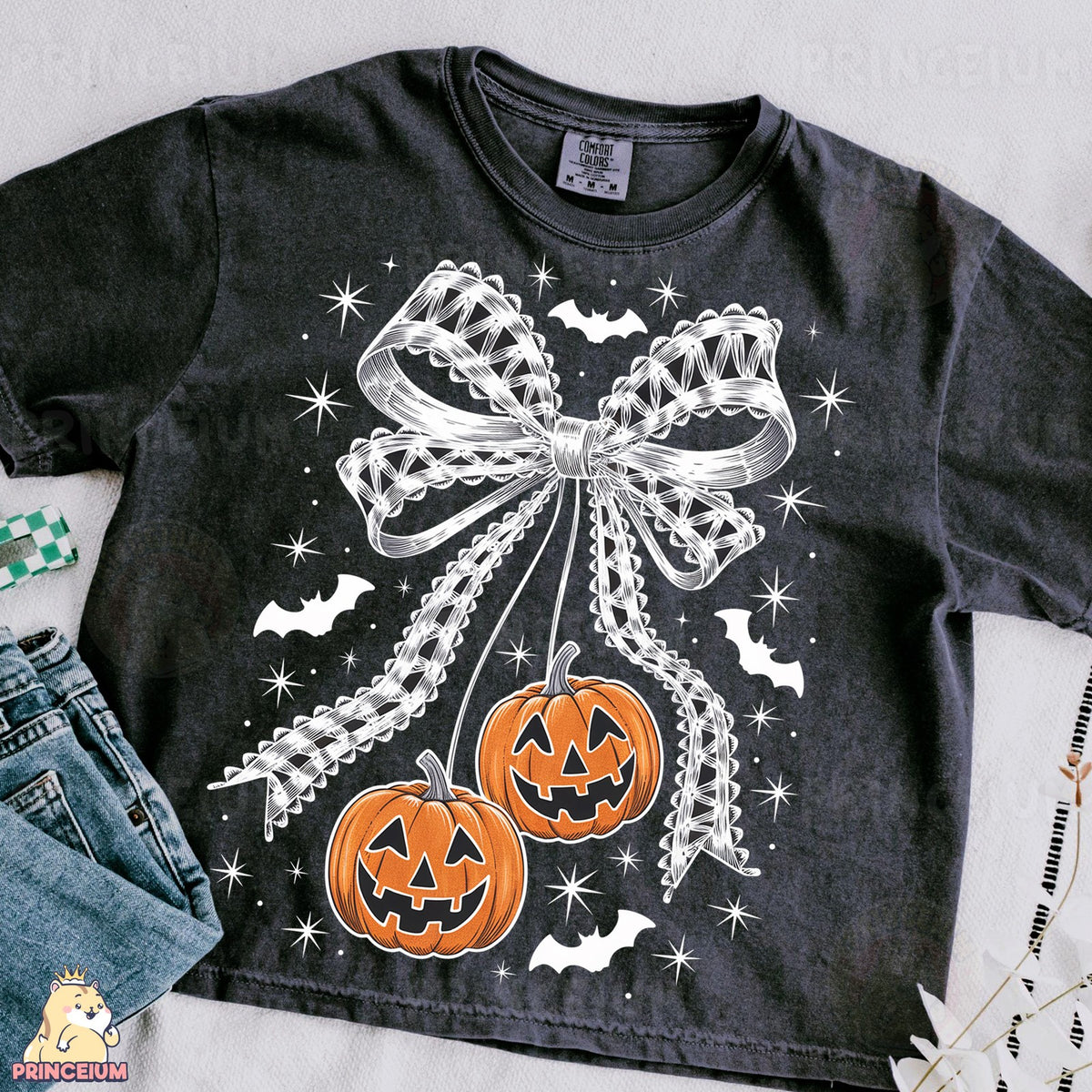 Coquette Halloween Pumpkin Bow