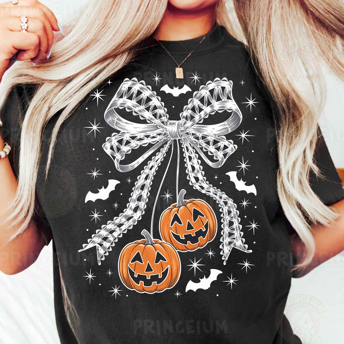 Coquette Halloween Pumpkin Bow