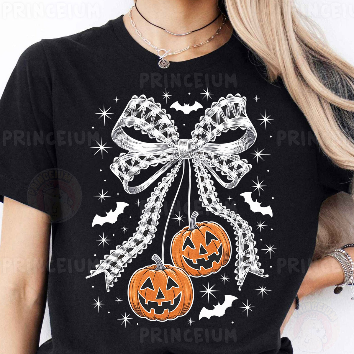Coquette Halloween Pumpkin Bow