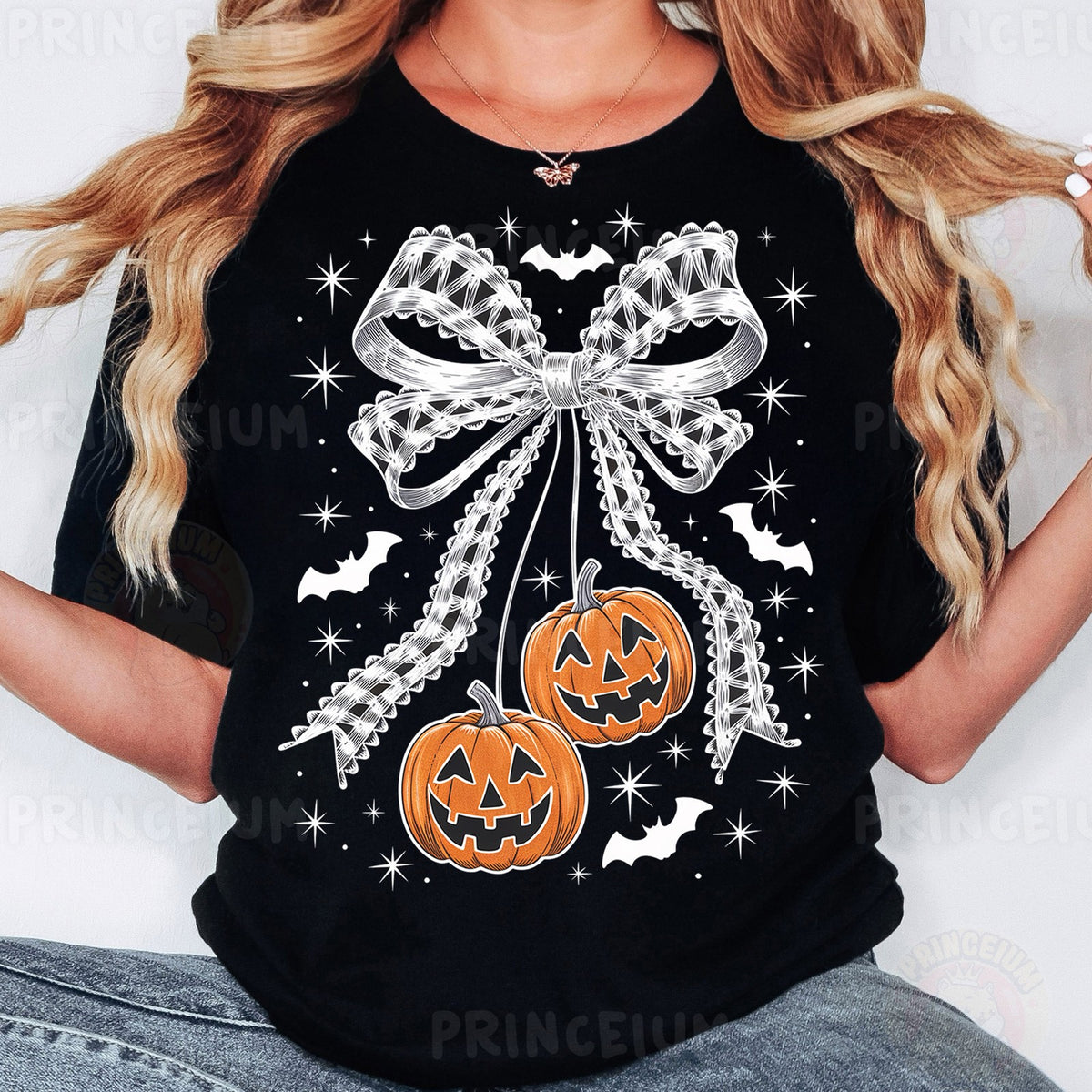 Coquette Halloween Pumpkin Bow