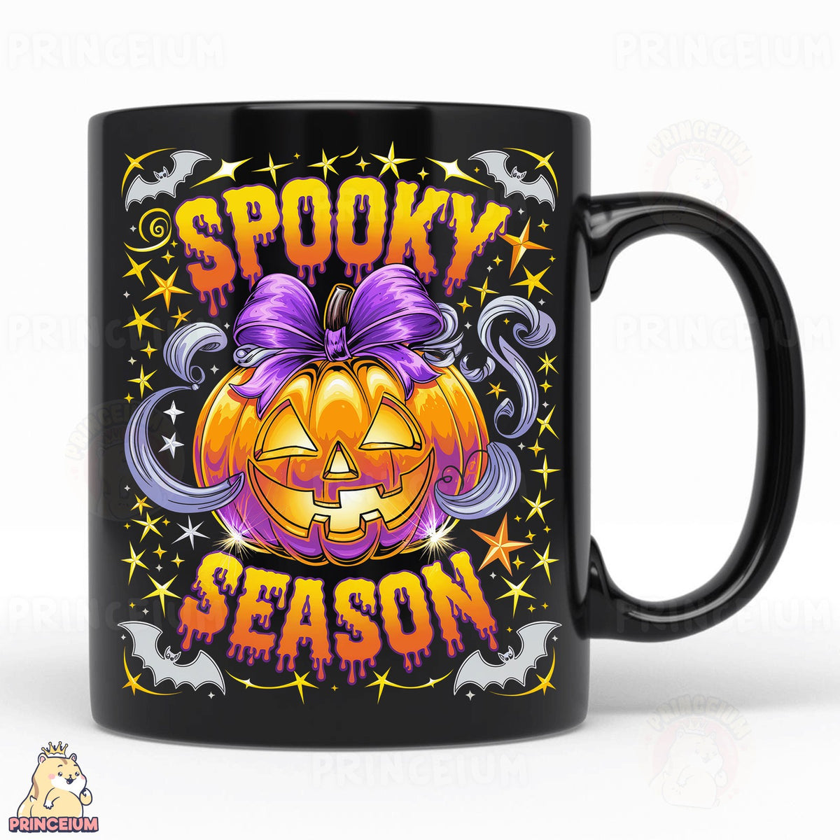 Spooky Season Pumpkin with Bow